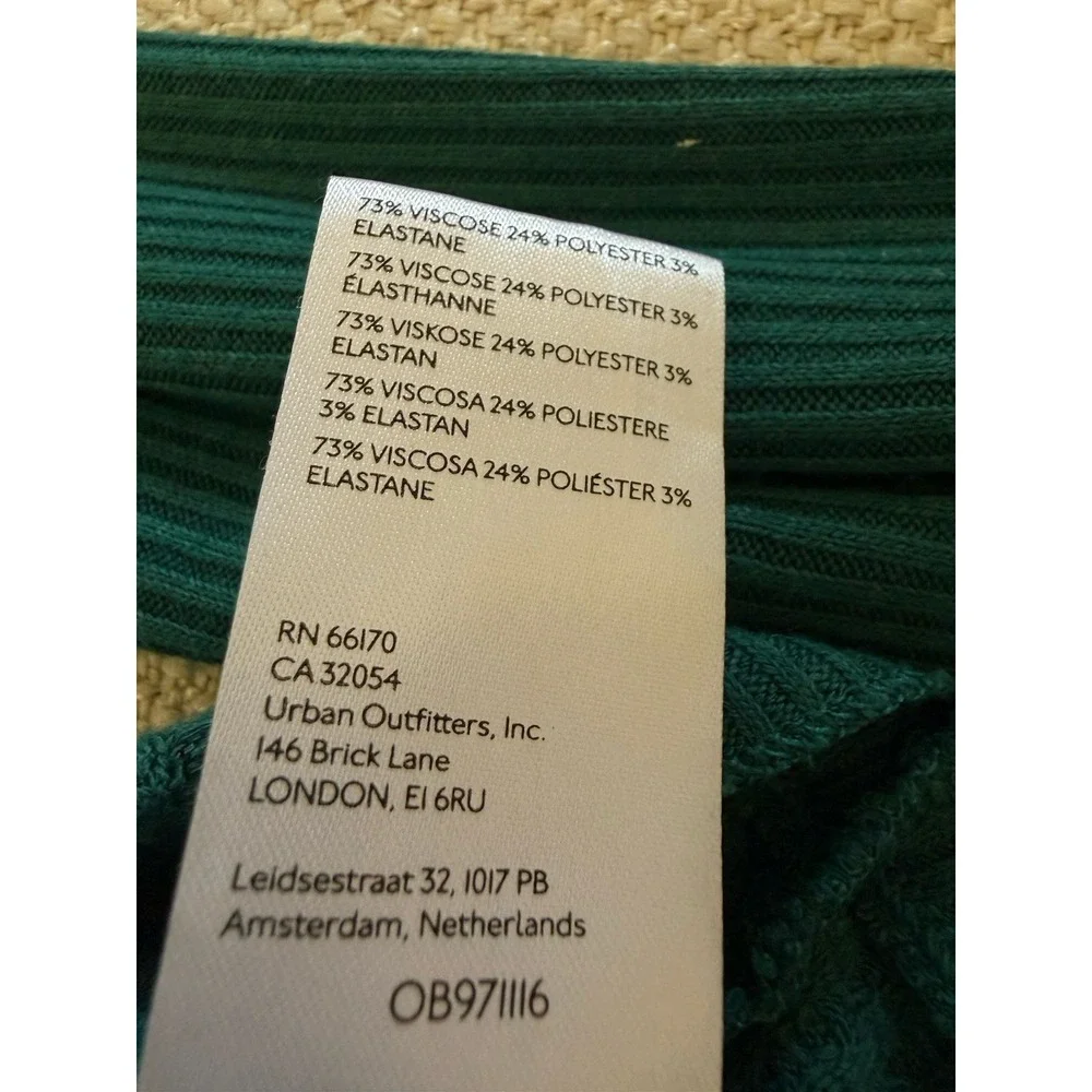 Free People White Mixed‎ Knit Henley Thermal Long Sleeve Top Aqua Size S